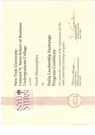 New York University-Certificate