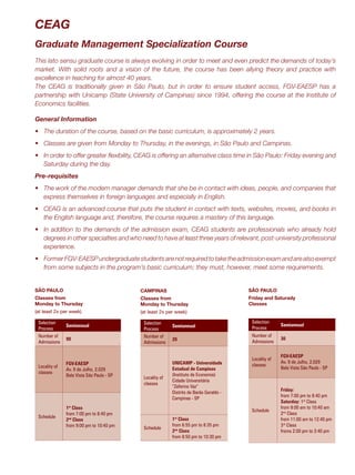 FGV Graduate Management Specialization Course | PDF