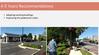 4-5 Years Recommendations
• Adapting existing buildings
• Improving the pedestrian realm
 