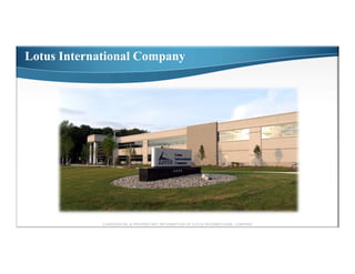 CONFIDENTIAL & PROPRIETARY INFORMATION OF LOTUS INTERNATIONAL COMPANY
Lotus International Company
 