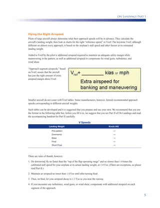On Landings Part I FAA P-8740-48. | PDF