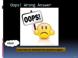 Oops! Wrong Answer
23
Click Here to attempt the question again
Hint!
 