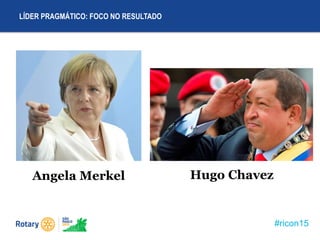 #ricon15
LÍDER PRAGMÁTICO: FOCO NO RESULTADO
Angela Merkel Hugo Chavez
 