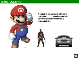 A indústria de games é a terceira maior do mundo, sendo superada somente pela armamentista e automobilística ENTRETENIMENTO 