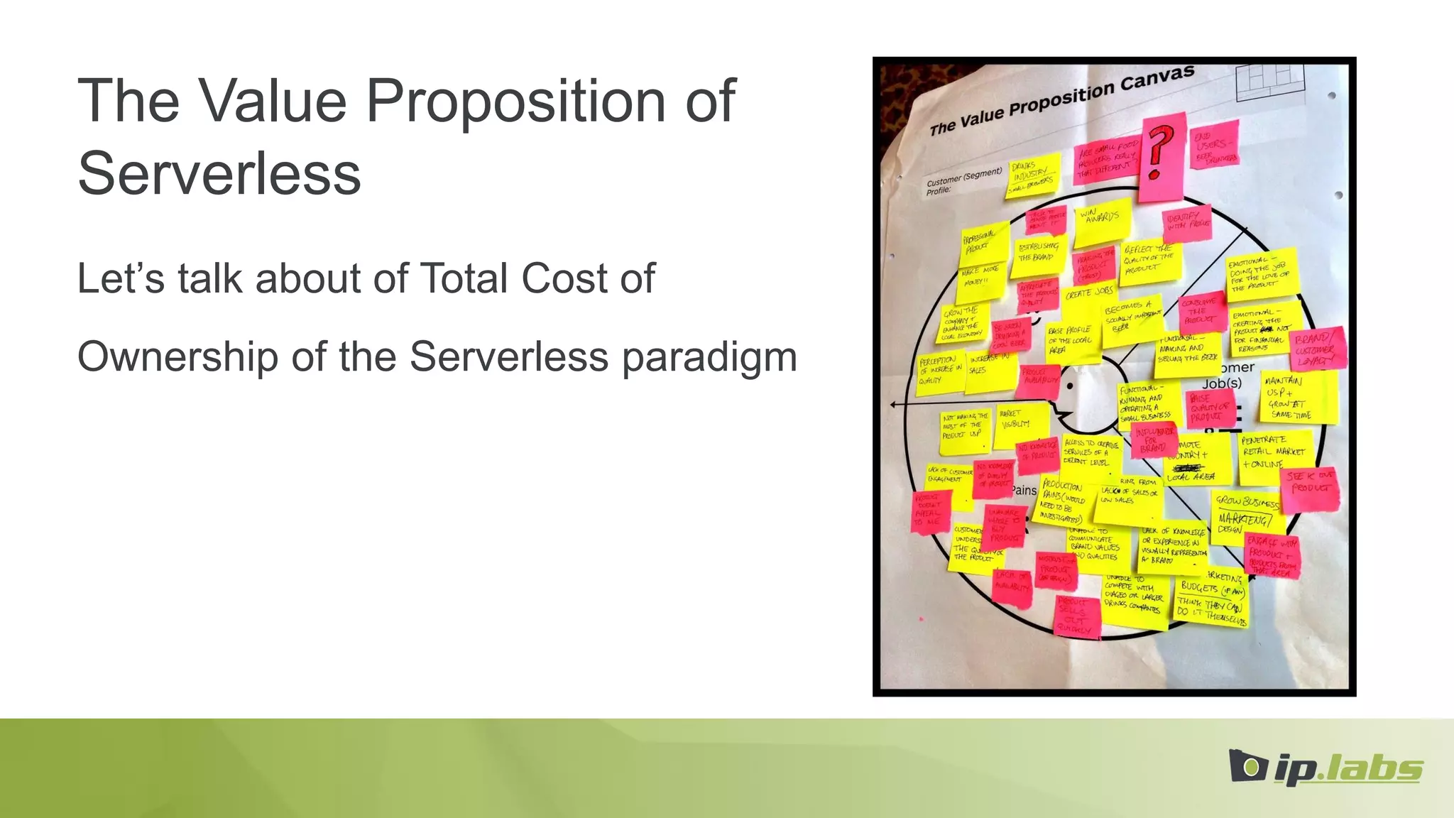 The Value Proposition of
Serverless
Let’s talk about of Total Cost of
Ownership of the Serverless paradigm
 