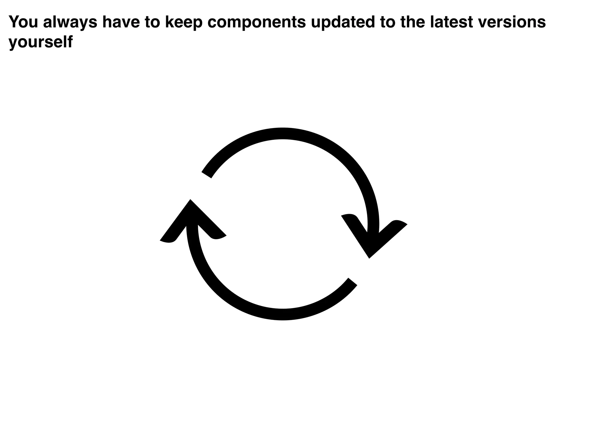 You always have to keep components updated to the latest versions
yourself
 