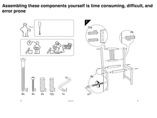 Assembling these components yourself is time consuming, difficult, and
error prone
 