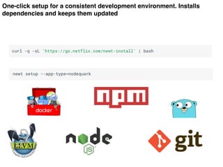 One-click setup for a consistent development environment. Installs
dependencies and keeps them updated
 