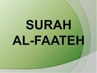 Surah Al Faateh translation urdu word by word | PPT