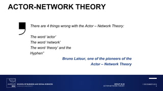 Actor Network Theory | PPT