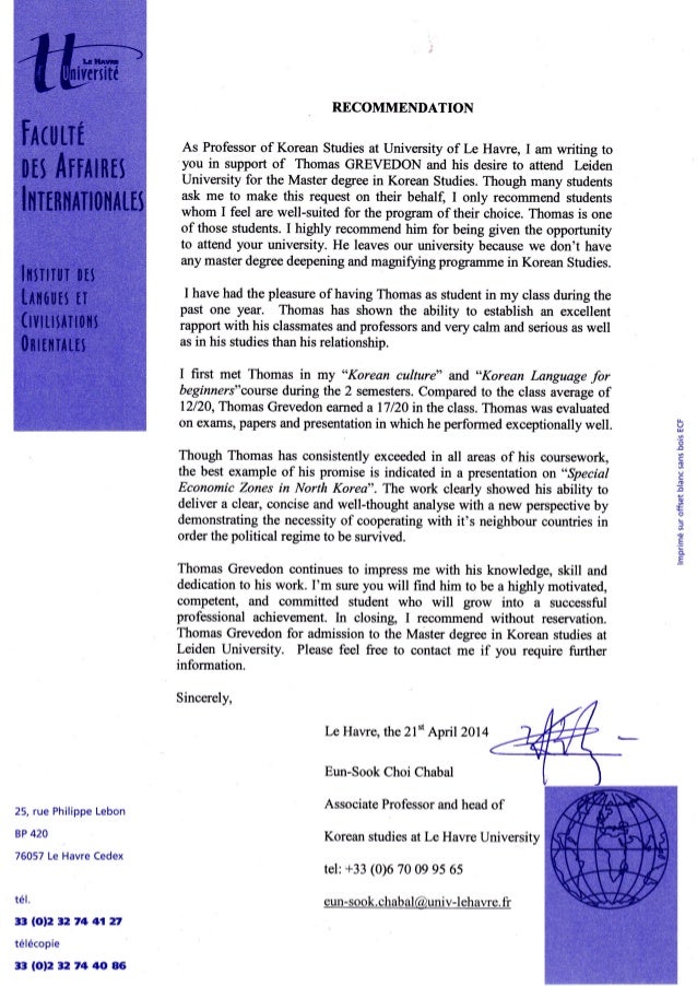recommendation letter korean 2014 recommendation letter korean 2014