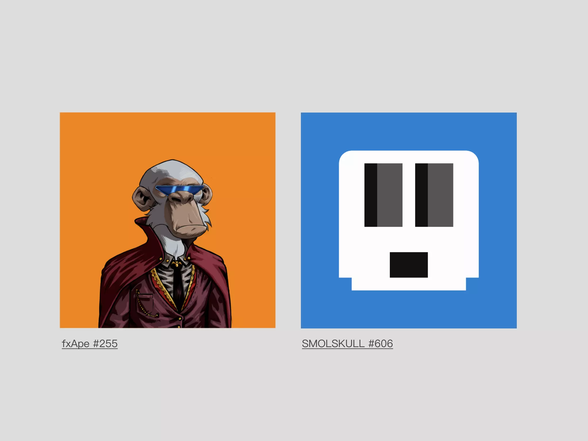 fxApe #255 SMOLSKULL #606
 