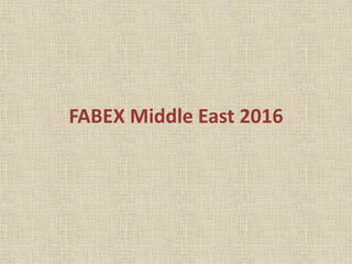 FABEX Middle East 2016
 