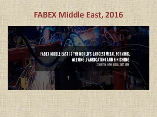 FABEX Middle East, 2016
 