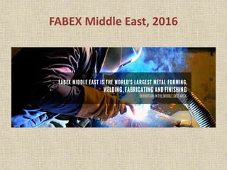 FABEX Middle East, 2016
 