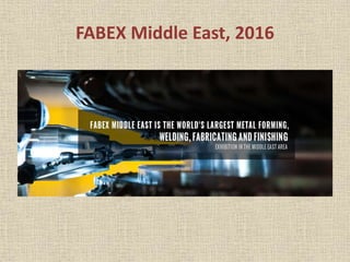 FABEX Middle East, 2016
 