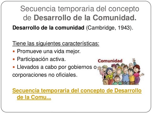 Desarrollo del concepto de Comunidad