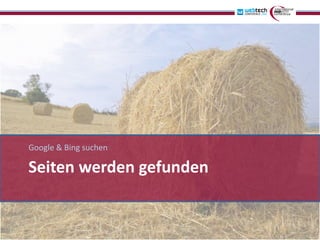 Google & Bing suchen

Seiten werden gefunden
 