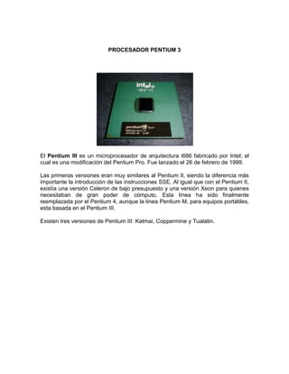 evolucion de los procesadores