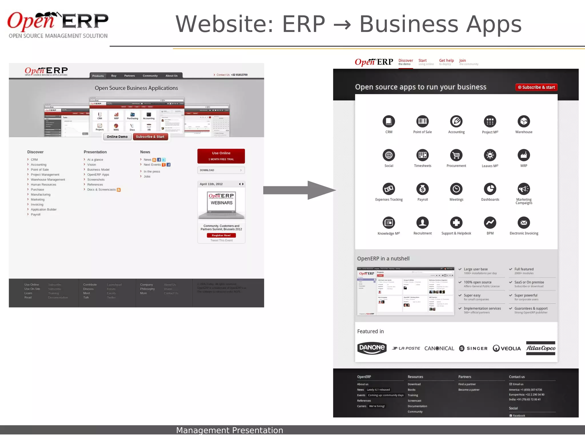 Website: ERP → Business Apps




Nom du fichier – à compléter   Management Presentation
 
