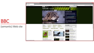 BBC
(semantic) Web site
 