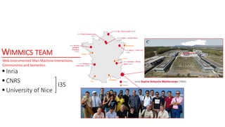 WIMMICS TEAM
 Inria
 CNRS
 University of Nice
Inria Lille - Nord Europe (2008)
Inria Saclay – Ile-de-France
(2008)
Inri...