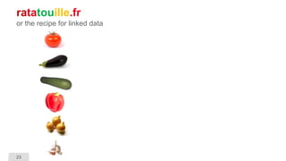 23
ratatouille.fr
or the recipe for linked data
 