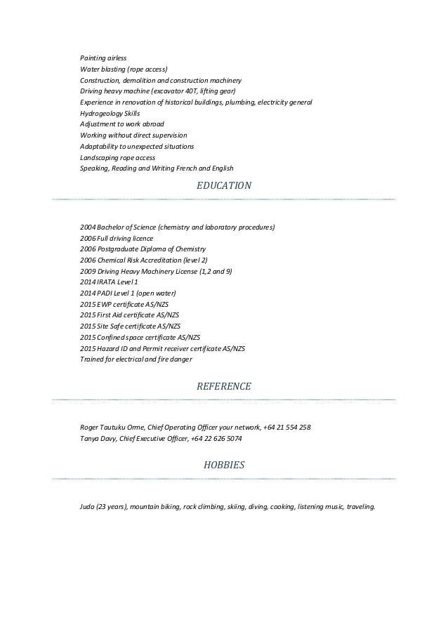 resume