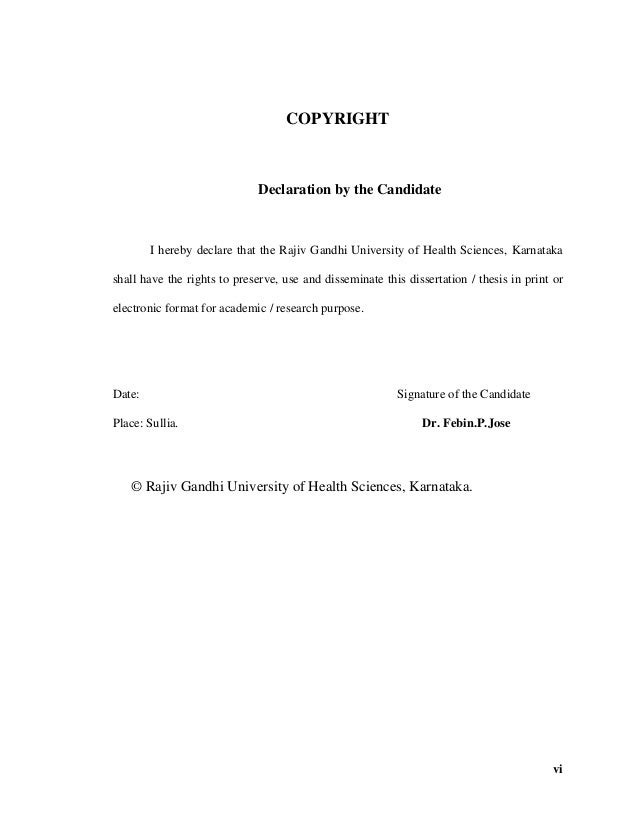 Rajiv gandhi university of health sciences karnataka thesis
