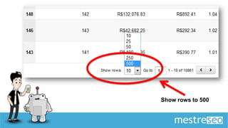 Show rows to 500
 