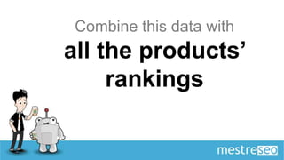 Combine this data with
all the products’
     rankings
 