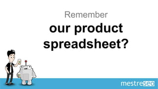 Remember
 our product
spreadsheet?
 