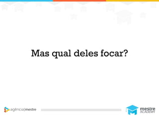 1
Mas qual deles focar?
 