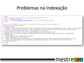 Problemas na Indexação