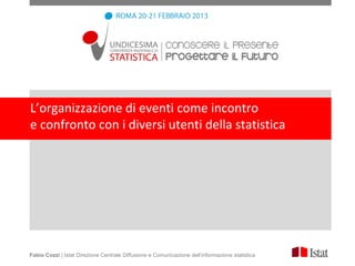 F. Cozzi - L’organizzazione di eventi come incontro | PPT