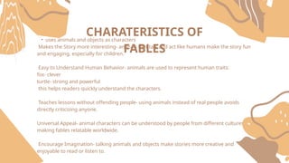 Exploring Fables: Timeless Stories Teaching Life Lessons and Morals | PPTX