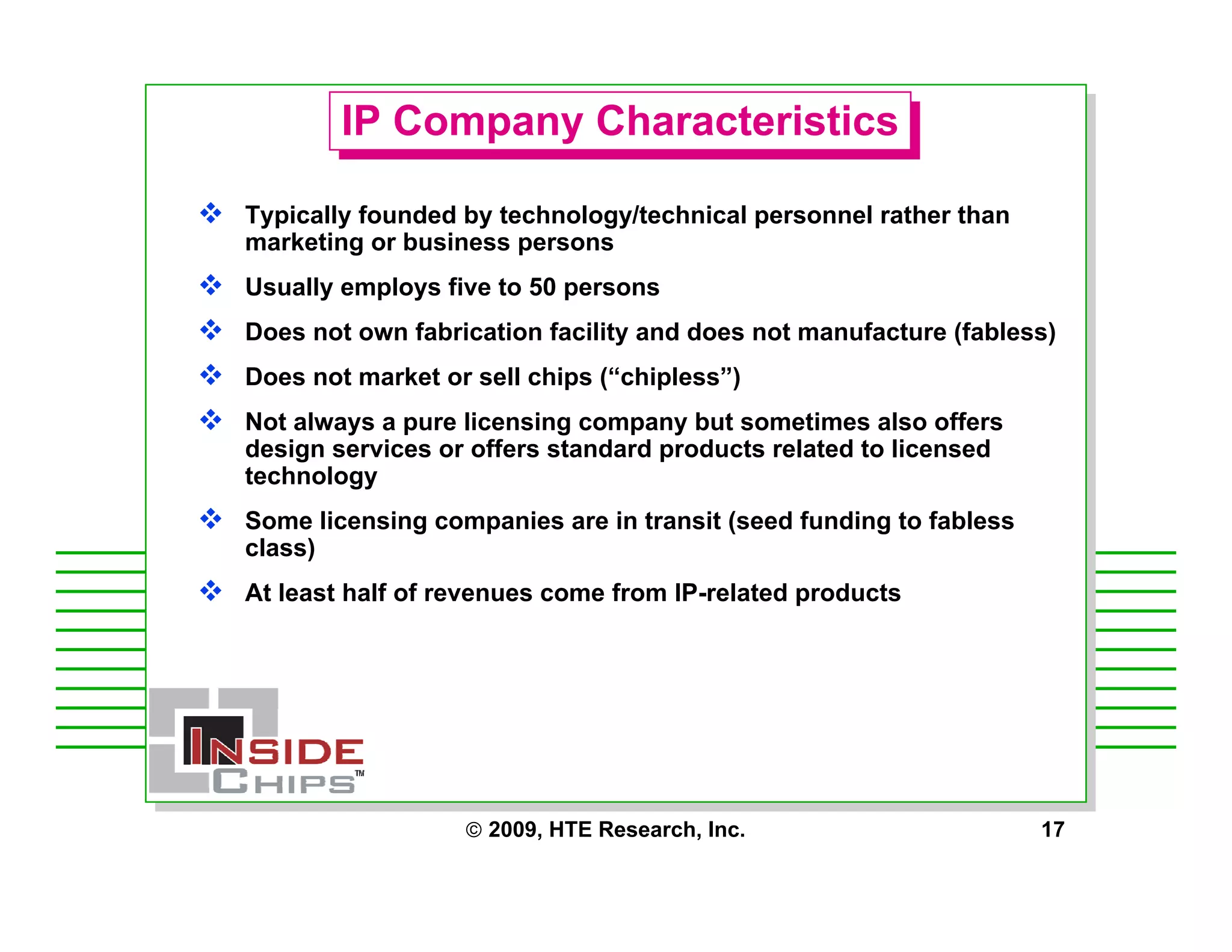 Strategic Management Issues for Starting a Fabless Chip Company