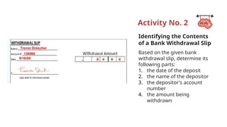 Withdrawal Number FABM2 Lesson 6 Basic Documents Related to Bank Deposit.pptx