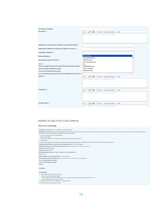78
EXEMPLE D’UNE FICHE D’UN COMMUN
 