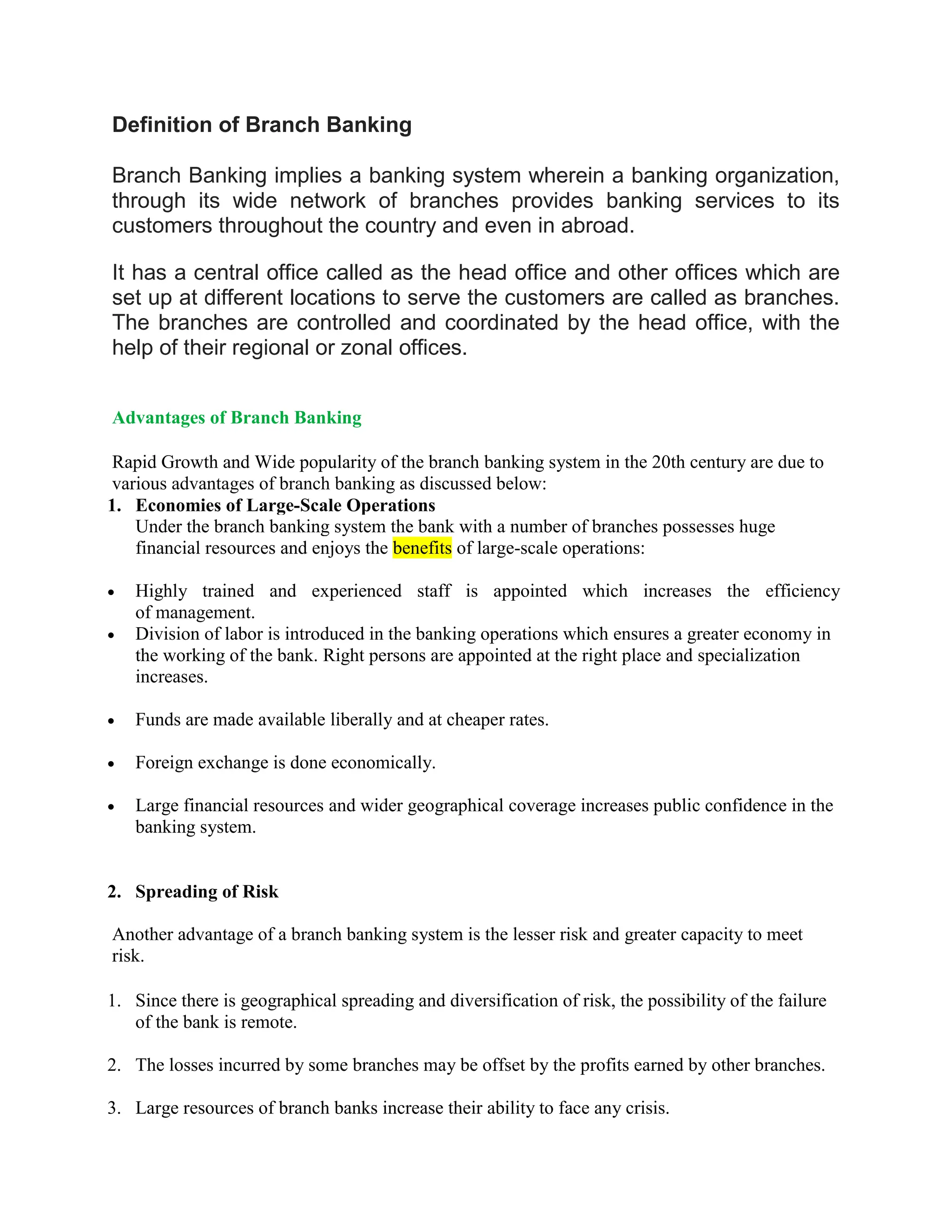 Accounting and banking on finance explaining banking system | DOCX