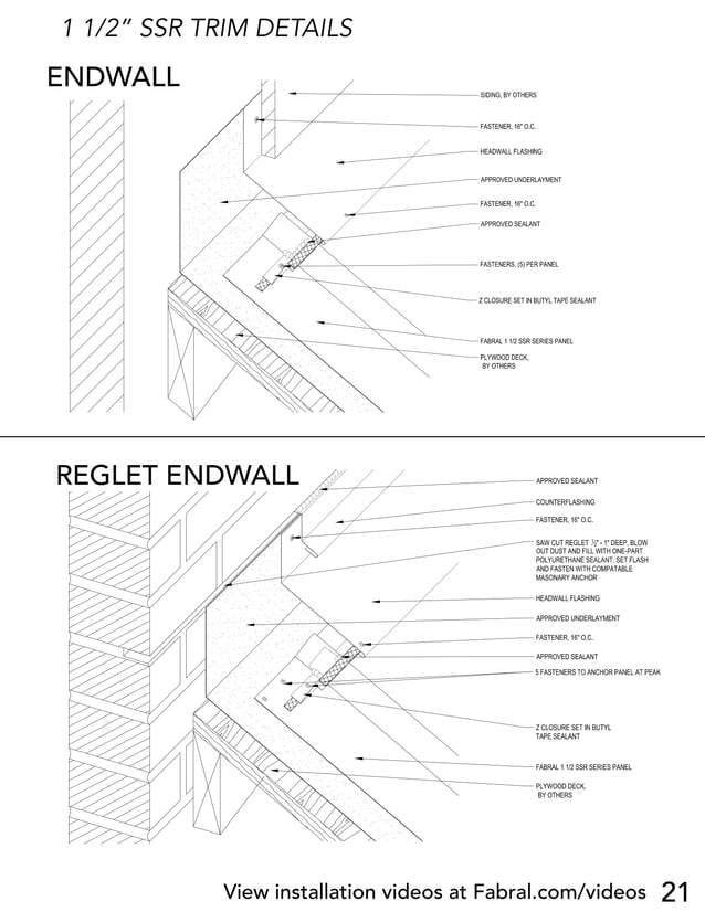 Fabral SSR Metal Roofing Installation Manual