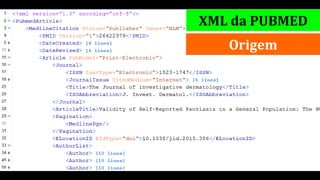 XML da PUBMED
Origem
 