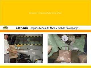 Pensamos en la comodidad de su Hogar Llenado  cojines llenos de fibra y molido de esponja 