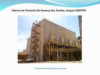 Ventomatic Packing Plant rear view
Fabrica de Cemento Do Kwanza Sul, Sumbe, Angola 4200TPD
 