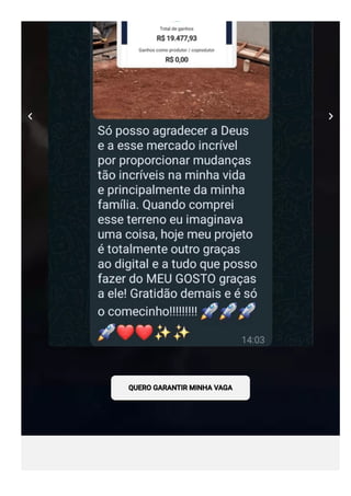 QUERO GARANTIR MINHA VAGA
 
 