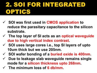 Fabrication of silicon on insulator (soi) | PPTX