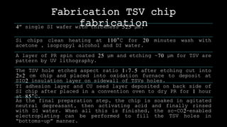 Fabrication of through silicon-via (tsv) by copper | PPTX