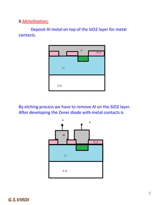 Fabrication of Zener Diode Using IC Techniques | PDF