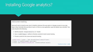 Installing Google analytics?
 