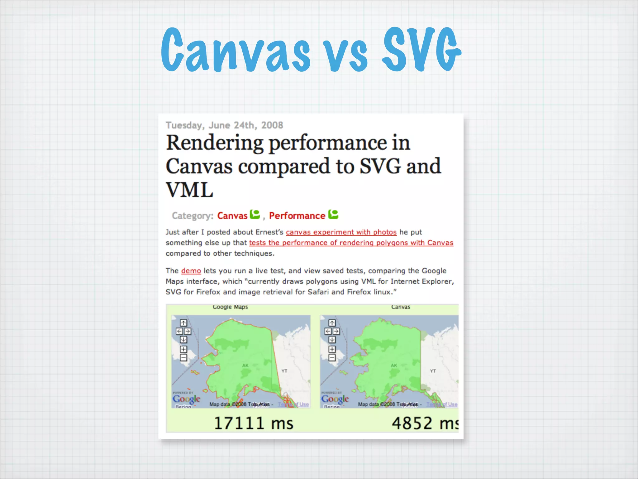 Canvas vs SVG
 
